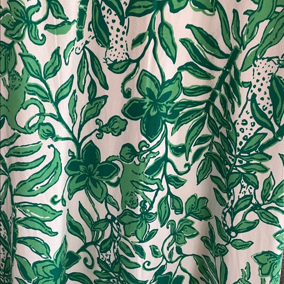 LILLY PULITZER MARGENE SLEEP DRESS FIDDLE LEAF GREEN LARGE 🌺 - Picture 3 of 8